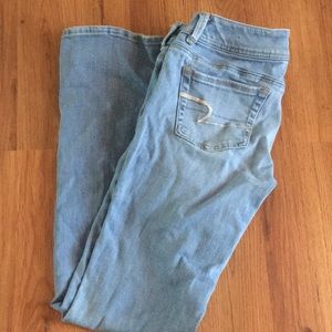 American eagle light washed boot cut jeans